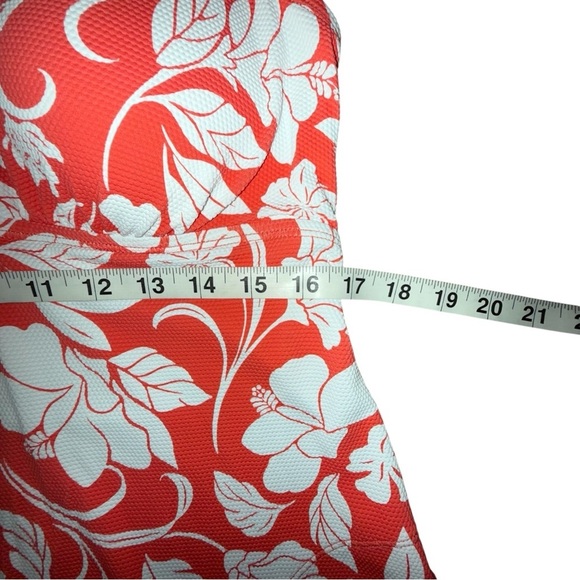 NWT TOMMY BAHAMA Island Cays Fiori V-Neck Coverup Dress - Citrus Coral XL - Picture 7 of 14